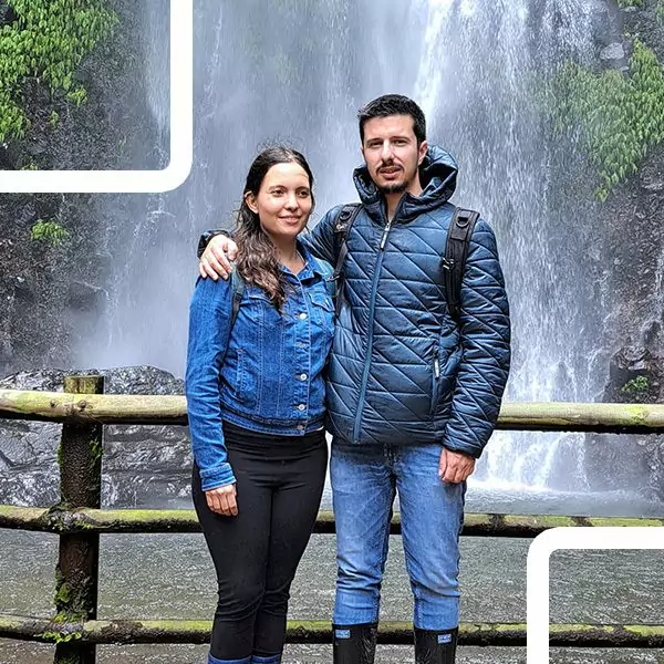 Carolina & Romain, les auteurs du blog Ma Colombie, lors d'un voyage en Colombie