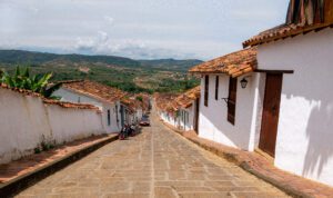 Village patrimonial de Barichara (Santander, Colombie), vue depuis le sommet de la calle 6